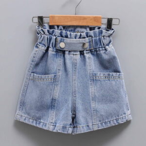Elastic Waist Demin Shorts