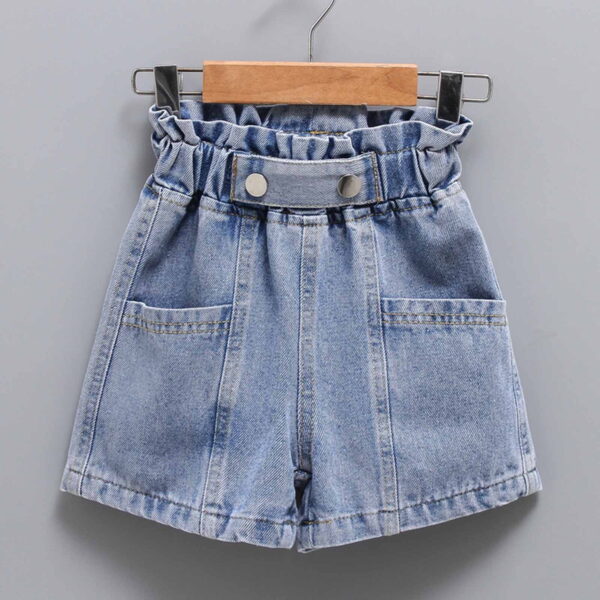 Elastic Waist Demin Shorts