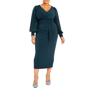 Cross Front Midi Dress