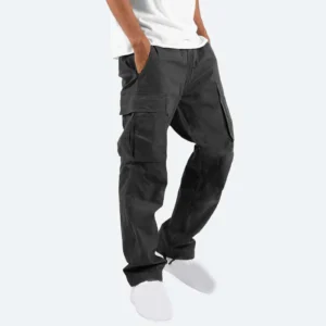 Cargo Pants with Stretch Solid Casual Elastic Waist